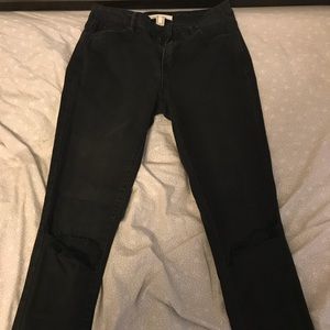 Life in Progress Black Ripped Skinny Jeans